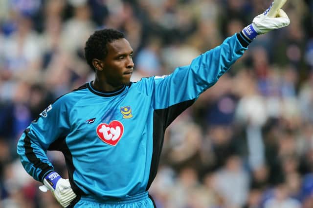 Shaka Hislop made 100 appearances during three seasons at Fratton Park. Picture: Jamie McDonald/Getty Images