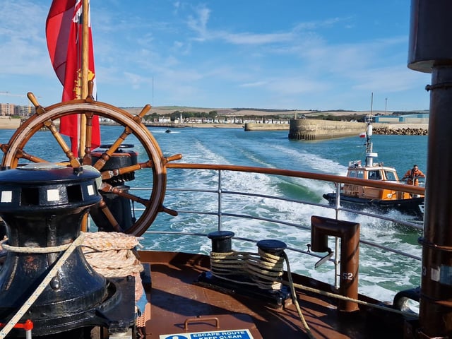The paddle steamer Waverley sets sail from Shoreham, bound for the Isle of Wight, on September 13, 2024