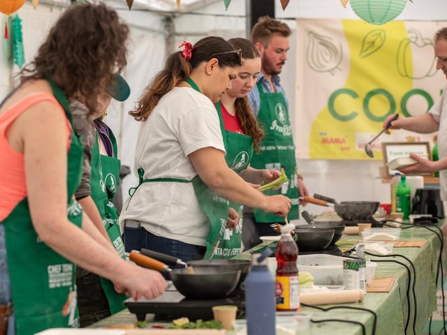 Live cooking theatres, cook school, kids cooking theatre and drinks theatre. Photo: Foodies Festival