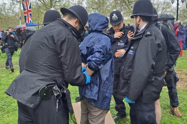 Elliott Lee, who was a Green Party candidate in last week's Portsmouth City Council elections, was one of dozens of anti-monarchy protesters arrested at the coronation of King Charles III