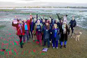 Let's Stop Aquind protestors celebrate near Lock Lake, Portsmouth
Picture: Habibur Rahman