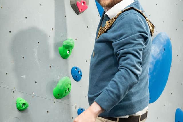 Cllr James Baillie at The Climbing Hangar Southampton