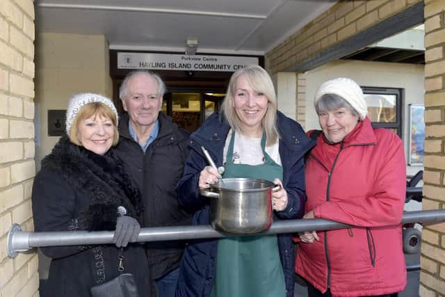 From left, volunteers Lyn Saunders and Tony Jevon, centre manager Iona Harkness and volunteer Jean Jevon
Picture: Sarah Standing (161222-7627)