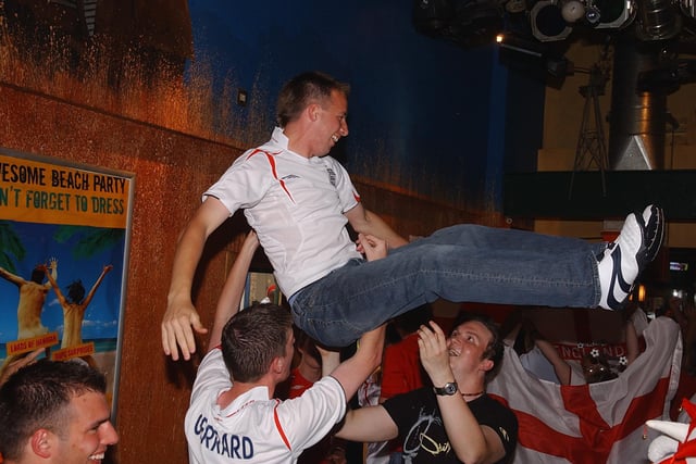 England football fans at Walkabout bar in Guildhall Walk - was this you?