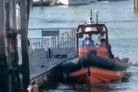 A woman was taken from the water in Portsmouth Harbour in a 'life-threatening condition' on April 23, 2021. Picture: Stuart Vaizey