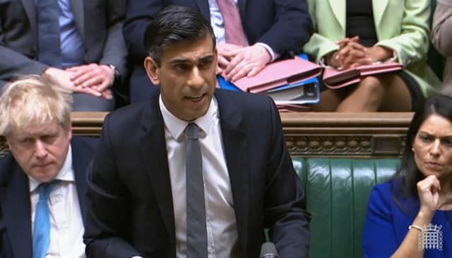 Chancellor of the Exchequer Rishi Sunak delivering his Spring Statement in the House of Commons, London. House of Commons/PA Wire