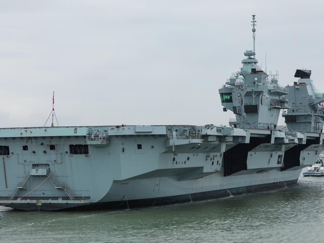 HMS Prince of Wales returns to HMNB Portsmouth. Picture: Chris Moorhouse (260324-14)