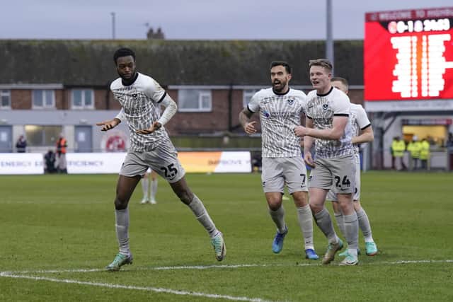 Marlon Pack and Terry Devlin both played roles in Abu Kamara’s Pompey return.