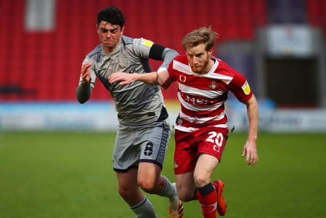 Josh Sims in action for Doncaster Rovers last season. Picture: Joe Portlock/Getty Images