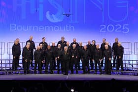 Solent City Chorus on stage at the national convention in Bournemouth