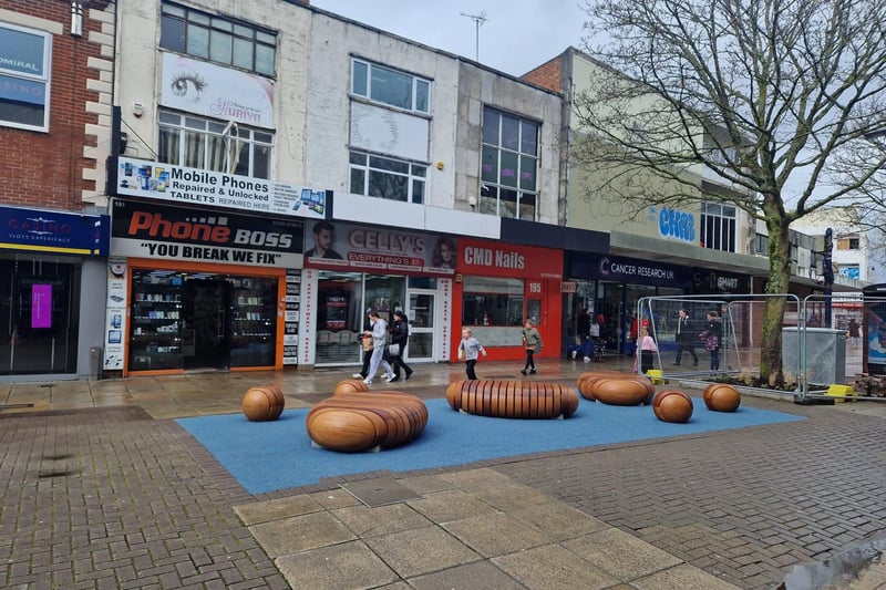 Changes include new seating, more planting, play equipment for children, new cycle stands, and a pavement graphic by local artist, Angela Chick following a successful competition run in conjunction with the council’s Safer Streets team.