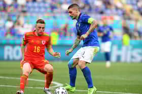 Joe Morrell is on Wales duty. (Photo by Claudio Villa/Getty Images)