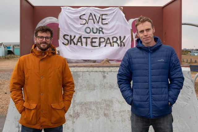 Darren Drinkwater and Matt Pilkington of The Hayling Skatepark Project. Picture: Keith Woodland (010521-57)