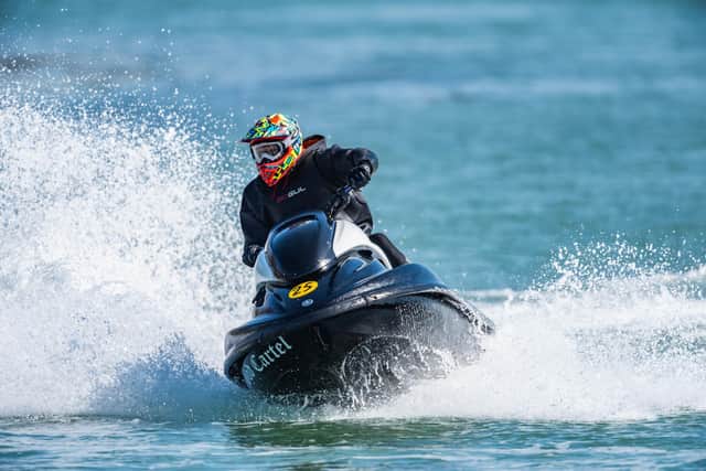 A jet skier in the Solent