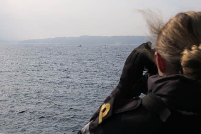 Royal Navy sailors from HMS Tyne helped rescue a stranded diver. Photo: Royal Navy