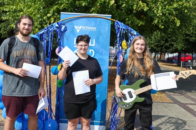 Charlie Rose, Aneurin Graystock and Sam Evison all achieved the results they were hoping for at St Vincent College in Gosport.
Photos by Alex Shute