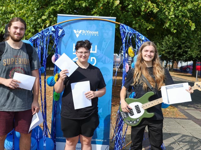 Charlie Rose, Aneurin Graystock and Sam Evison all achieved the results they were hoping for at St Vincent College in Gosport.
Photos by Alex Shute