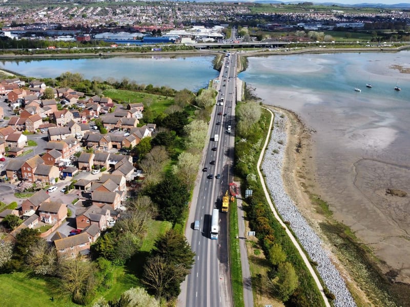 Since moving here, I have lost count of the number of times that traffic has ground to a halt due to the closure of Eastern Road, the major route on and off Portsea Island, maddening motorists across the city.Picture: DJI Fly