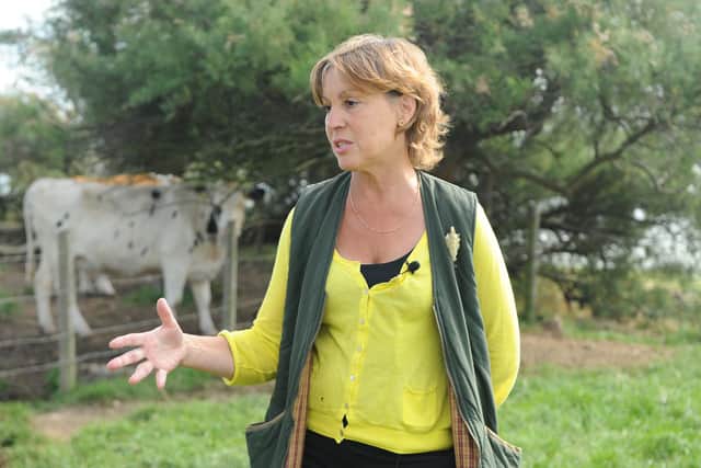 Environment Minister Rebecca Pow MP visited Warblington Farm in Havant which is set to become a nature reserve to reduce nitrogen pollution.Picture: Sarah Standing (100920-3763)