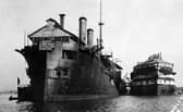 HMS  Hercules after de-masting and unarmed and had possibly become part of HMS Fisgard. Picture: Robert James collection.