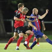 Tom Jeffes netted twice in US Portsmouth's cup triumph at Moneyfields Reserves. Picture: Chris Moorhouse  (jpns 310821-19)