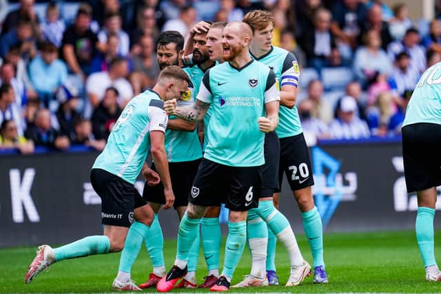 Connor Ogilvie scored Pompey's first of the afternoon.