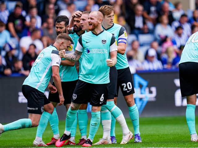 Connor Ogilvie scored Pompey's first of the afternoon.
