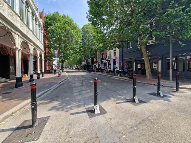 Man arrested after string of robberies in Guildhall Walk.