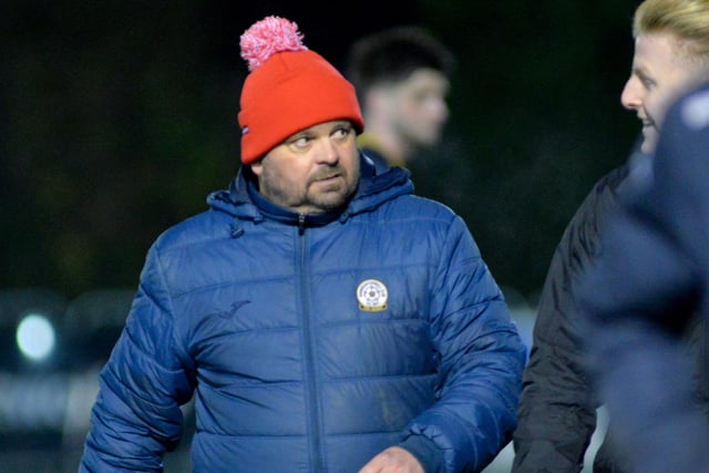 Horndean boss Michael Birmingham saw his side record a club record Wessex League win last night. Picture by Martyn White