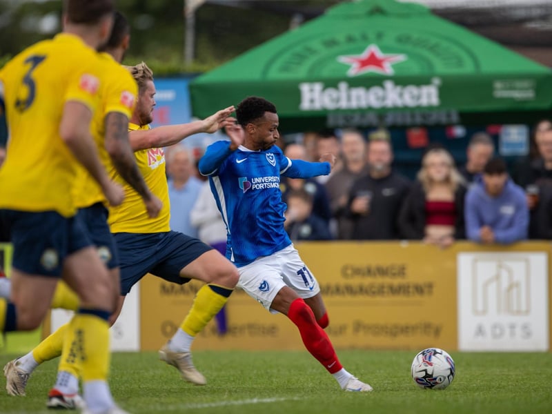 Josh Murphy was Pompey's star performer in the opening 45 minutes. Picture: Alex Shute