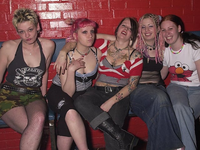 Clubbers having a good time at Subway in Club EQ at Granada Road, Southsea, in the 00s