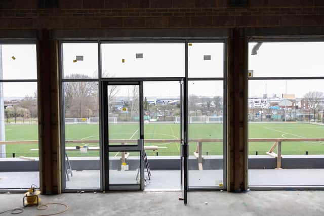 Looking out at one of the pitches at The John Jenkins Stadium. Picture: Marcin Jedrysiak