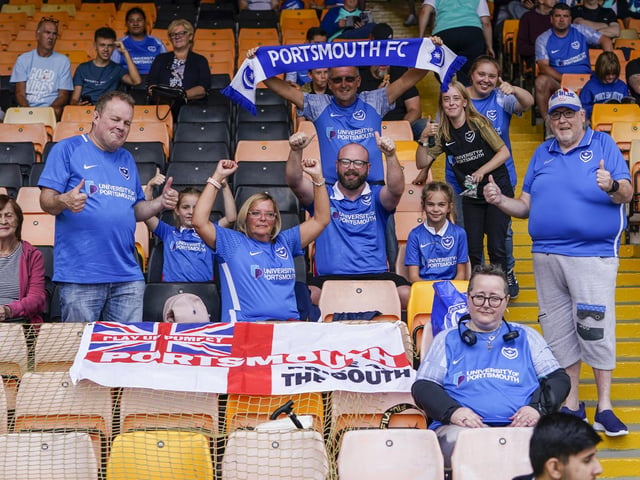 Pompey were accompanied by 1,685 Blues supporters for their first trip back to Vale Park in more than two decades.