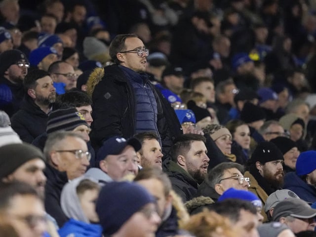 Pompey fans backed their team to a crucial Championship survival win over Cardiff last night.