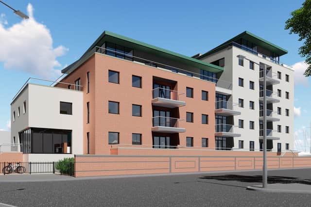 CGI of the proposed 41-flat development at the former Crewsaver building in Mumby Road, Gosport. Picture: PLC Architects