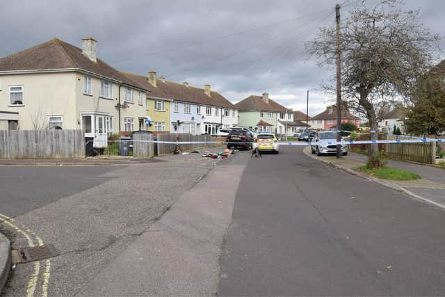 Location in Keyes Road where Levi Kent collapsed after being stabbed and chased