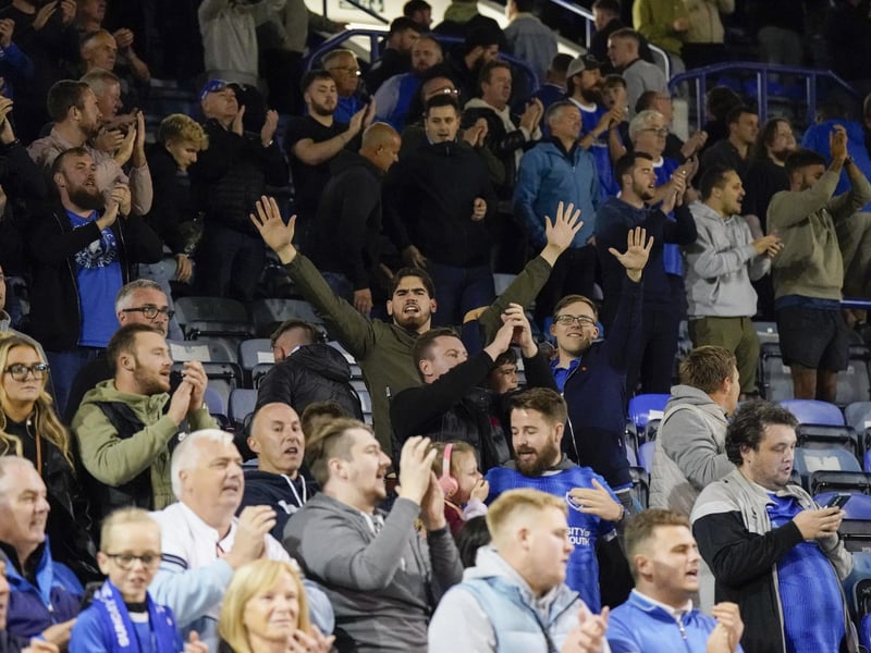 Scenes at the final whistle following Conor Shaughnessy's last-minute winner against Wycombe