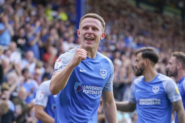 Colby Bishop has scored seven goals in eight games for the Blues in League One this season.