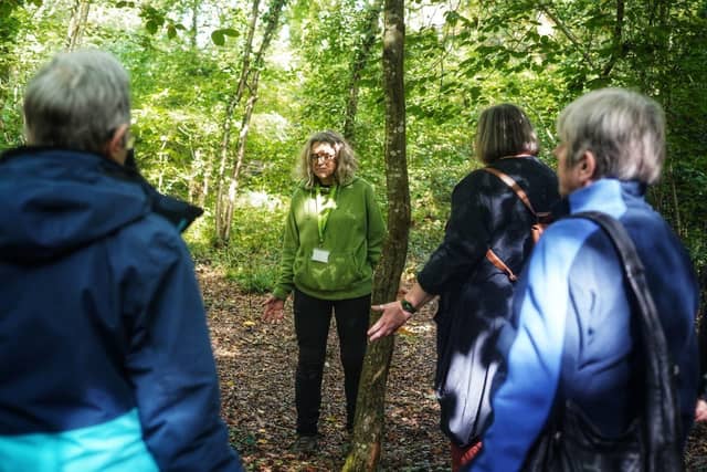 Kate from Woodland Well-being led the Forest Bathing session