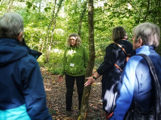 Kate from Woodland Well-being led the Forest Bathing session