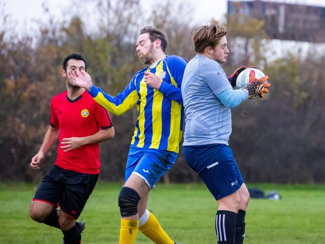 AC FC (blue/yellow) v Chichester United. Picture by Alex Shute