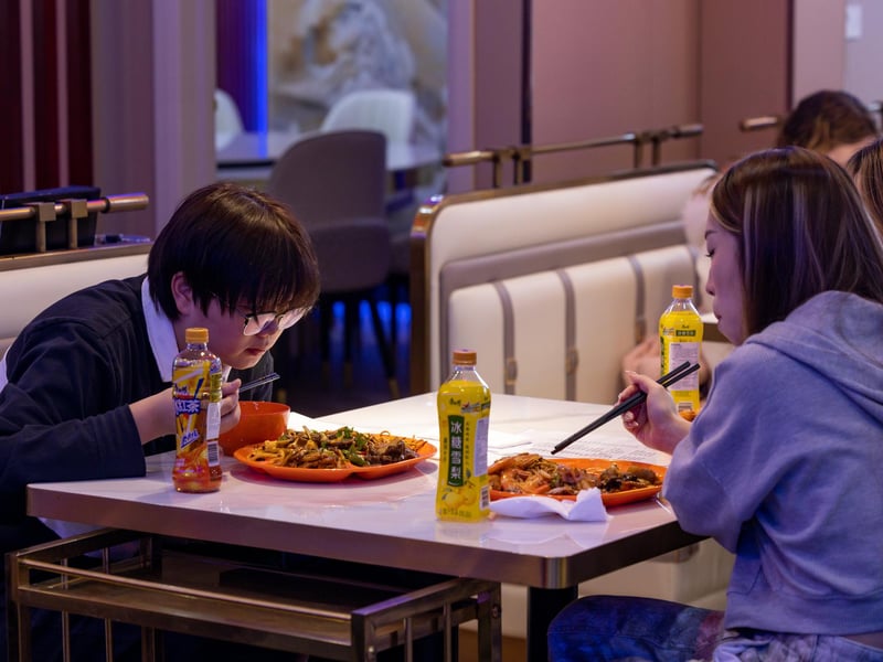 Happy customers at the opening day of the Mayfair Chinese Restaurant. Picture: Mike Cooter (081224)