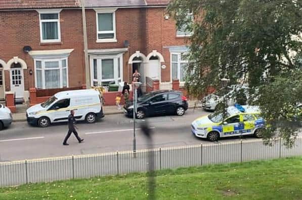 Armed police in Sultan Road, Buckland on September 25, 2021. Picture: Shakira Windmill

