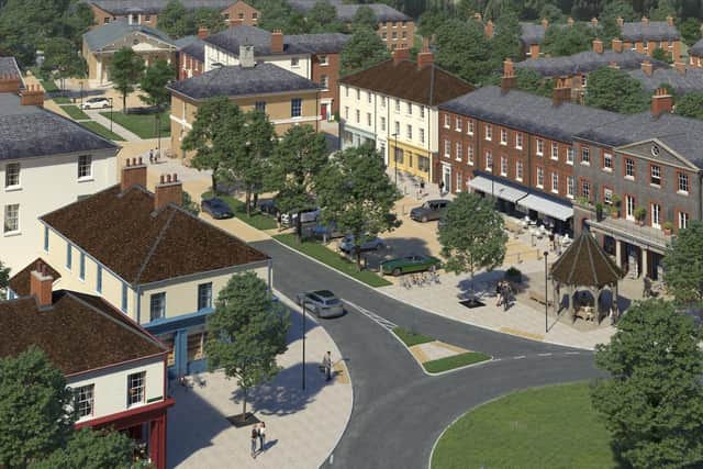 The centre of the garden village - artist’s impression