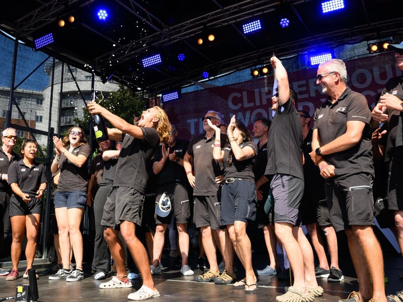 The champagne flowed as each team celebrated their achievementPicture: Keith Woodland (270721-134)