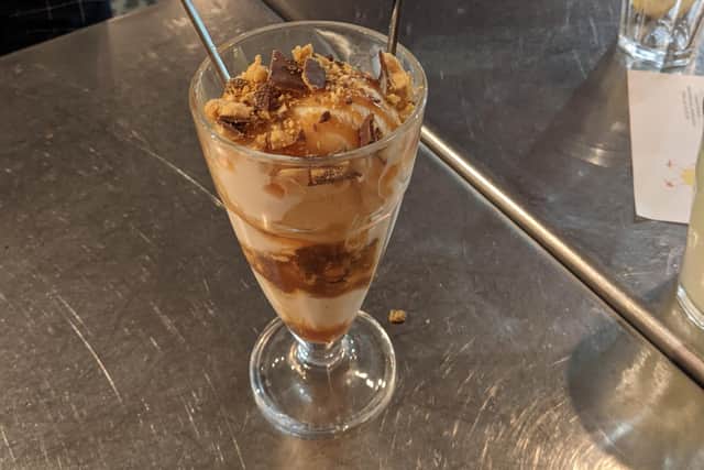A honeycomb sundae at Three Joes.