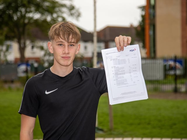 Students from Mayfield School received their GCSE results on Thursday morning.
Pictured - Dillon Greet, 16 has applied to join the Royal Navy
Photos by Alex Shute