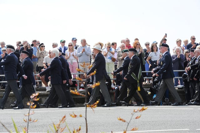 The annual D-Day memorial service took place at the D Day Stone near Canoe Lake, Southsea, on Thursday, June 6, 2024, to commemorate 80 years. Picture: Sarah Standing (060624-451)