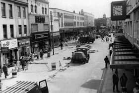 The Pedestrianisation of Commercial Road later in the summer of 1972.