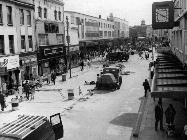 The Pedestrianisation of Commercial Road later in the summer of 1972.